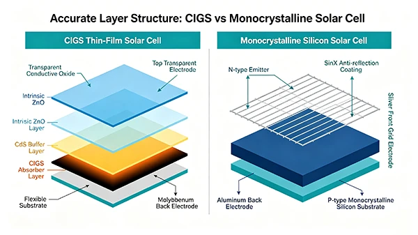 CIGS vs Monocrystalline: Pa Banel Solar Hyblyg sy'n Ennill y Prawf Ultimate?